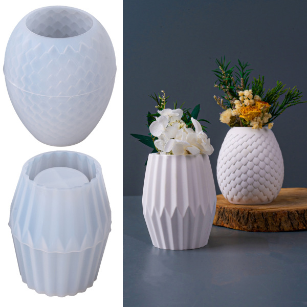 Premium Round Pen Holder & Succulent Planter Mould for Jesmonite & Resin